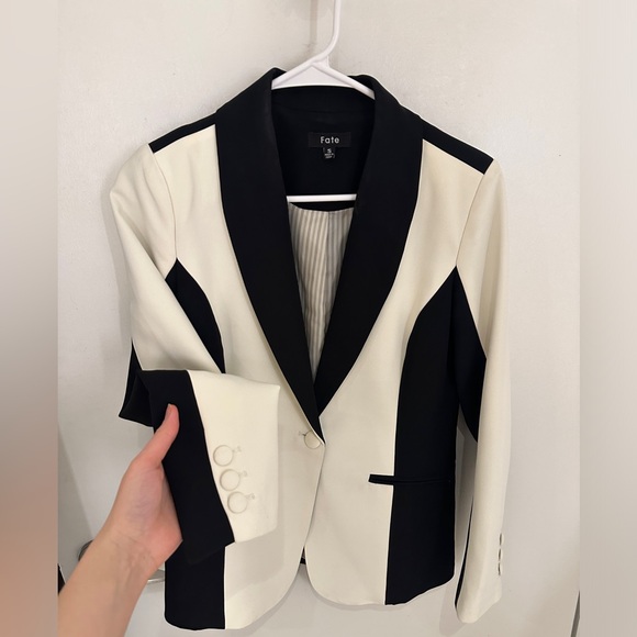 Fate Jackets & Blazers - Fate Monochrome Two- Toned Women's Blazer